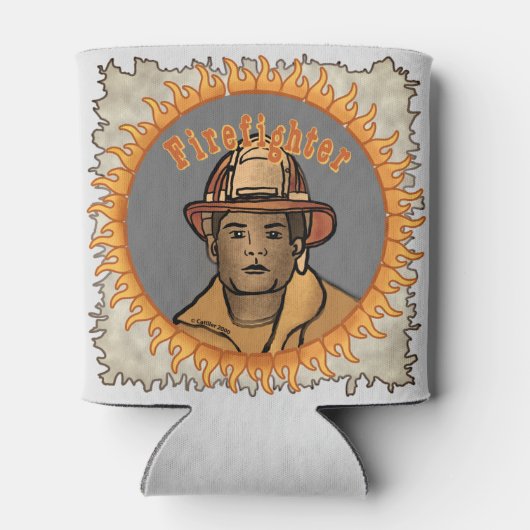 Rafraîchisseur Pour Canette Un pompier noir peut refroidir (Dos)