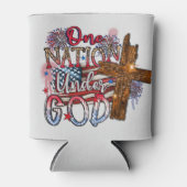 Rafraîchisseur Pour Canette Une nation sous Dieu peut se refroidir (Devant)