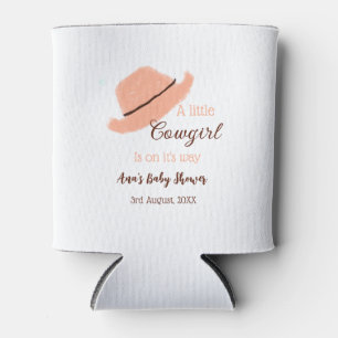 Rafraîchisseur Pour Canette Une petite cowgirl est en route shower bébé orange