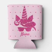 Rafraîchisseur Pour Canette Unicorn Visage rose Parties scintillant fille enfa (Dos)