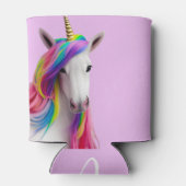 Rafraîchisseur Pour Canette Unicorne arc-en-ciel rose Isolé Pâte refroidissant (Dos)