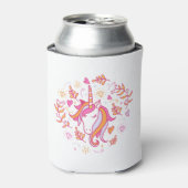 Rafraîchisseur Pour Canette Unicorne en rose et orange (Can devant)