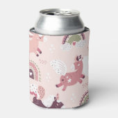 Rafraîchisseur Pour Canette Unicorns Rainbows : Pastel Magic Arrière - plan. (Can devant)