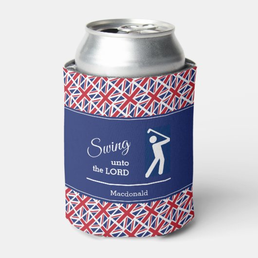 Rafraîchisseur Pour Canette Union Jack Golf personnalisé (Can devant)