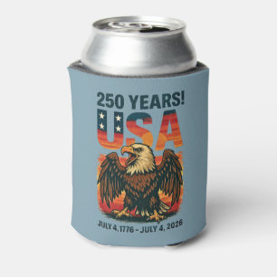 Rafraîchisseur Pour Canette USA 250 Years - Patriotic Bald Eagle 4 juillet 202