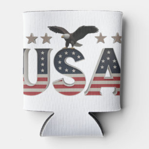 Rafraîchisseur Pour Canette USA Patriotic Eagle + Stars Drapeau Design pour Fi