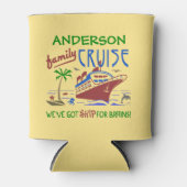 Rafraîchisseur Pour Canette Vacances croisière en famille Funny Ship | Nom per (Devant)