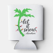 Rafraîchisseur Pour Canette Vacances de Noël de plage tropicale (Dos)