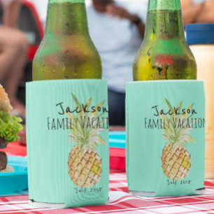 Rafraîchisseur Pour Canette Vacances d'été à l'ananas Famille personnalisée