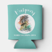 Rafraîchisseur Pour Canette Vacances d'été en famille Turquoise (Dos)