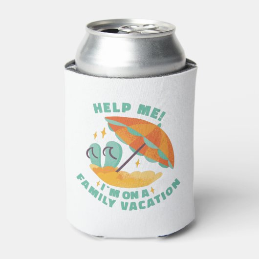 RAFRAÎCHISSEUR POUR CANETTE VACANCES FAMILIALES À LA PLAGE, AIDEZ-MOI ! JE SUI (Can devant)