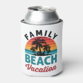 Rafraîchisseur Pour Canette Vacances Plage Familiale (Can devant)