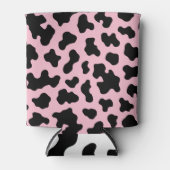 Rafraîchisseur Pour Canette Vache blanche noire et rose Imprimer (Devant)