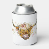 Rafraîchisseur Pour Canette Vache florale des Highlands (Can devant)
