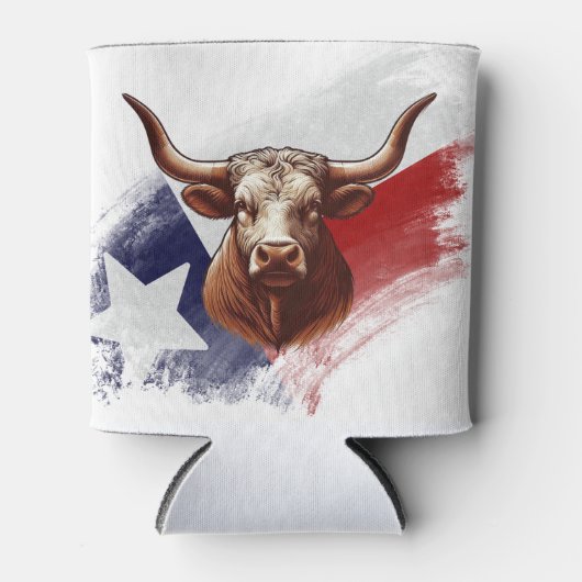 Rafraîchisseur Pour Canette Vache longhorne du Texas (Devant)