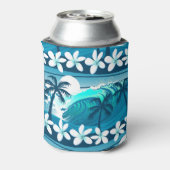 Rafraîchisseur Pour Canette vague de surf tropicale avec palmiers (Can Dos)