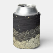 Rafraîchisseur Pour Canette Vague dorée, texture papier. (Can devant)