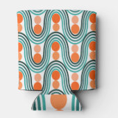 Rafraîchisseur Pour Canette Vagues et cercles modernes du milieu du siècle (Dos)