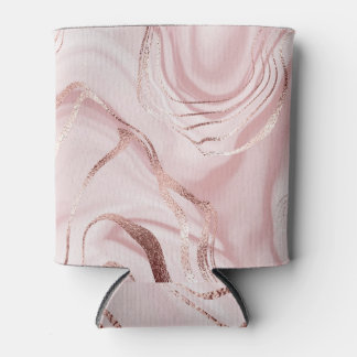 Rafraîchisseur Pour Canette Vagues or Rose en marbre liquide