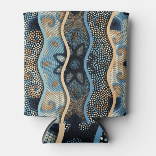 Rafraîchisseur Pour Canette Vagues Ornées : Texture de mosaïque.