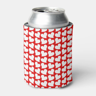RAFRAÎCHISSEUR POUR CANETTE VALENTINES COEURS ROUGE ET BLANC VALENTINE
