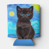 Rafraîchisseur Pour Canette Van Gogh Starry Night Black Cat (Dos)
