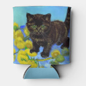 Rafraîchisseur Pour Canette Van Gogh Style Chat avec tournesol (Devant)