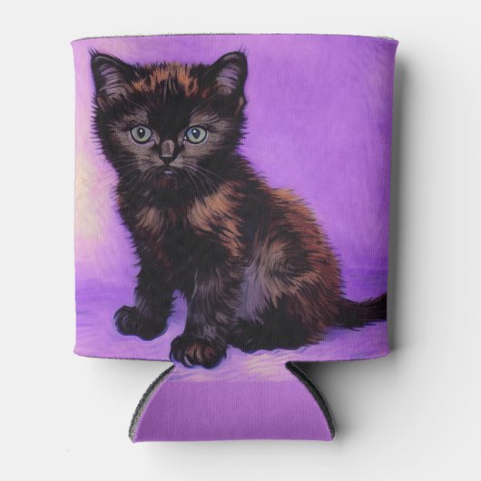 Rafraîchisseur Pour Canette Van Gogh Style Chat pourpre (Devant)