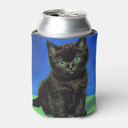 Rafraîchisseur Pour Canette Van Gogh Style Kitten noir (Can devant)