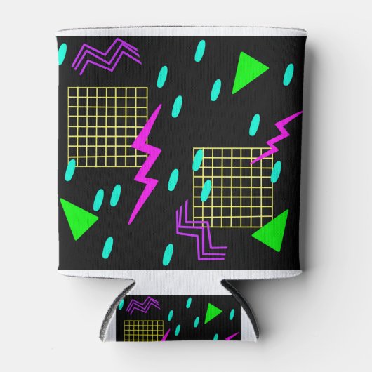 Rafraîchisseur Pour Canette Vaporwave de base en noir (Devant)