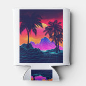 Rafraîchisseur Pour Canette Vaporwave rocks and palm trees (Dos)