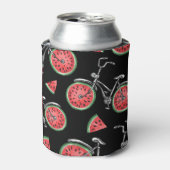 Rafraîchisseur Pour Canette Vélos à roue de pastèque, motif d'été. (Can devant)