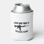 Rafraîchisseur Pour Canette Venez le prendre ! Molon Labe ! Noir en grec. (Can devant)