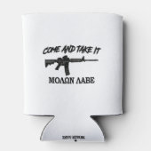 Rafraîchisseur Pour Canette Venez le prendre ! Molon Labe ! Noir en grec. (Dos)