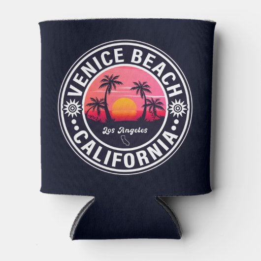 Rafraîchisseur Pour Canette Venice Beach California Retro Sunset Souvenirs 60s (Devant)