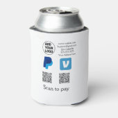 Rafraîchisseur Pour Canette Venmo paypal scan pour payer ajouter q r code logo (Can Dos)