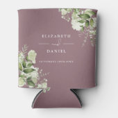 Rafraîchisseur Pour Canette Verdure Floral Elégant Mariage Mauve (Devant)
