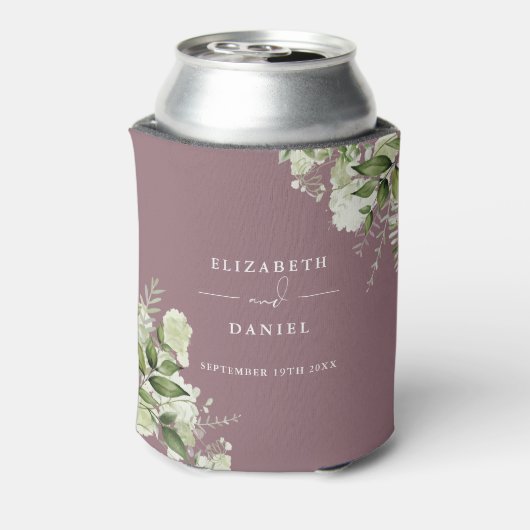 Rafraîchisseur Pour Canette Verdure Floral Elégant Mariage Mauve (Can Dos)