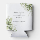 Rafraîchisseur Pour Canette Verdure Floral Élégant Mariage moderne (Dos)