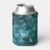 Rafraîchisseur Pour Canette Vert bleu foncé : Design cristal Abstrait (Can devant)