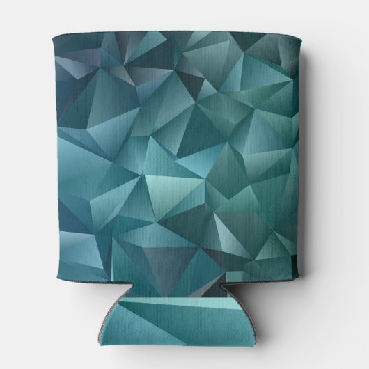 Rafraîchisseur Pour Canette Vert bleu foncé : Design cristal Abstrait (Dos)