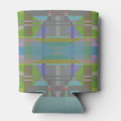 Rafraîchisseur Pour Canette Vert bleu violet géométrique (Dos)