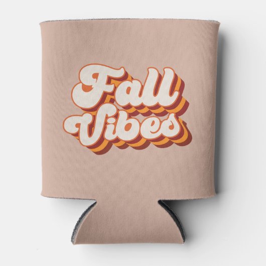 Rafraîchisseur Pour Canette Vibes d'automne rétro (Devant)