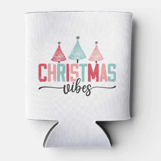 Rafraîchisseur Pour Canette Vibes de Noël - Festive Tree Design (Devant)