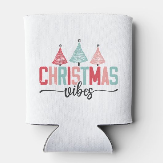 Rafraîchisseur Pour Canette Vibes de Noël - Festive Tree Design (Dos)