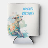 Rafraîchisseur Pour Canette Vibes d'été Aquarelle chèvre - Joyeux anniversaire (Devant)