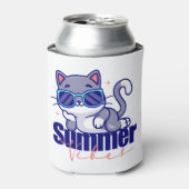 Rafraîchisseur Pour Canette Vibes d'été pour chats cool (Can devant)