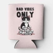 Rafraîchisseur Pour Canette Vibes incorrectes uniquement - Chat et crânes (Devant)