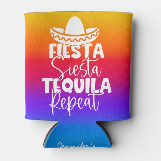 Rafraîchisseur Pour Canette Vibrant Fiesta Bachelorette Party Custom (Devant)