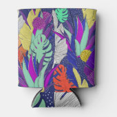 Rafraîchisseur Pour Canette Vibration de la jungle : motif en feuille de palme (Devant)